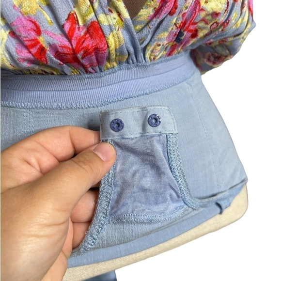 Free People Intimately Should I Say Halter Bodysuit Hydrangea Floral Size Small - Picture 14 of 16